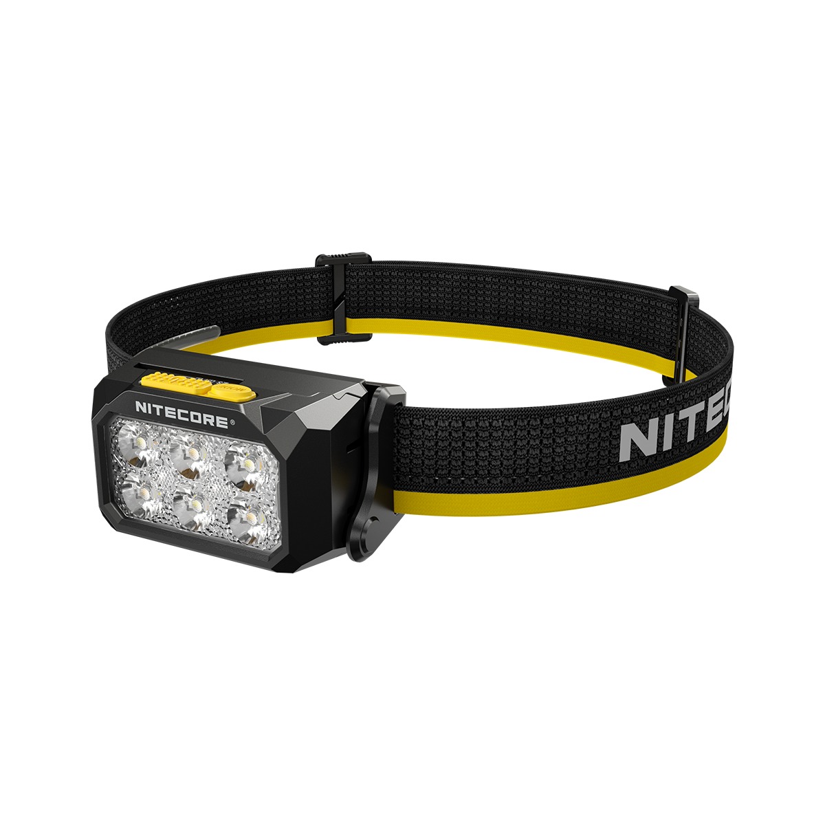 Nitecore HA29 UHE all-weather outdoorová čelovka — šesť MCT UHE LED diód, čierno-žltá reflexná čelenka