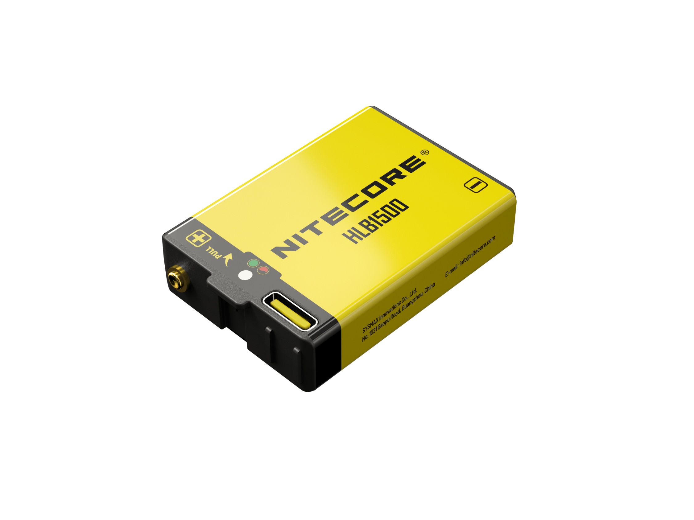 Nitecore HLB1500 náhradný Li-ion akumulátor 1500 mAh s vlastným USB-C portom, pásikom PULL a dvojfarebnou LED indikáciou