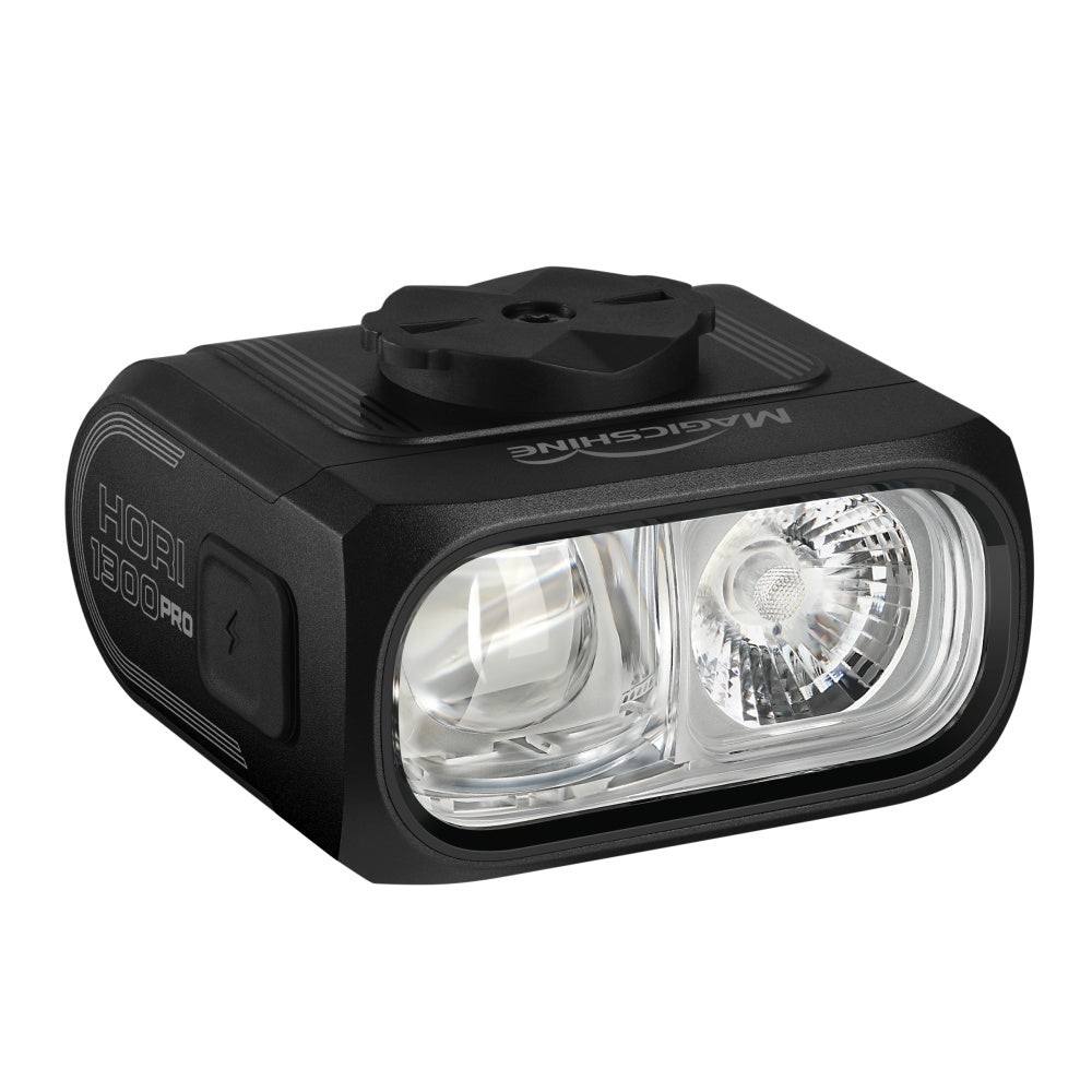 Magicshine HORI 1300 PRO Black – predné svetlo na bicykel s čiernym hliníkovým telom