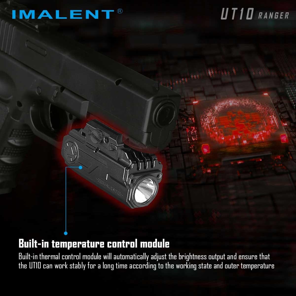 Vstavaný teplotný modul IMALENT UT10 automaticky upravuje jas podľa teploty a prevádzkového stavu