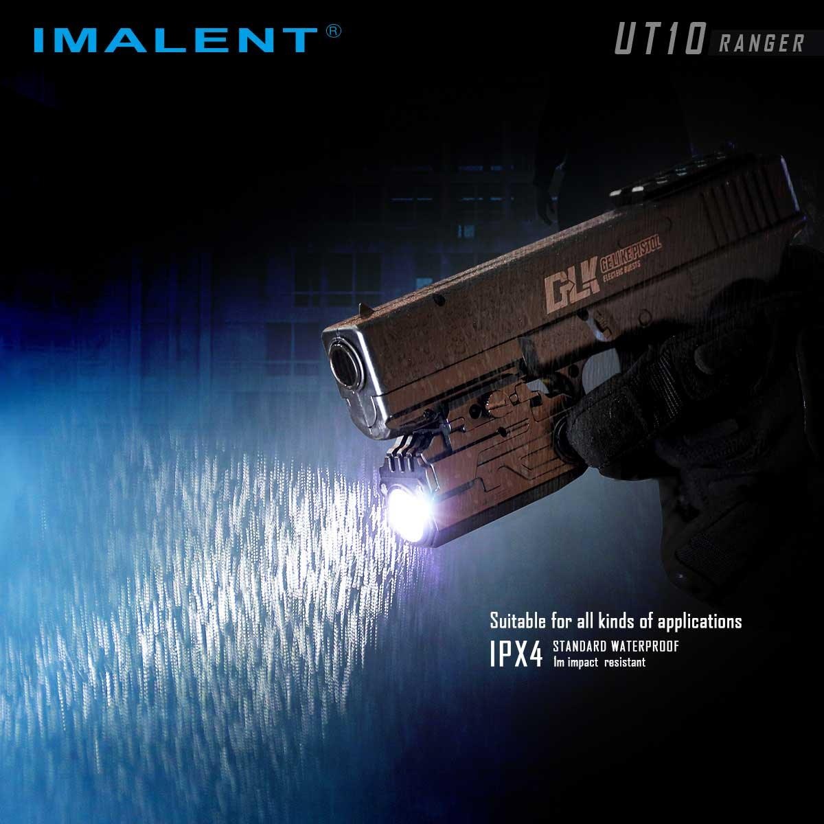 IMALENT UT10 v daždi — krytie IPX4 proti striekajúcej vode a odolnosť voči pádu z 1 metra