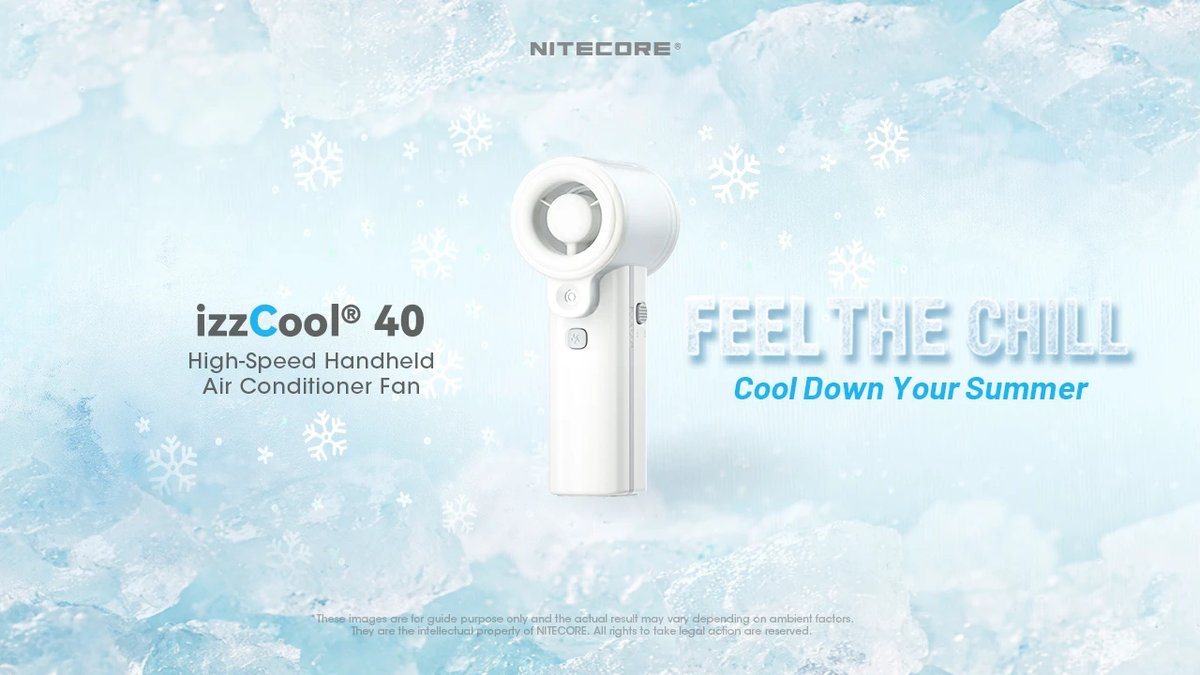 Nitecore izzCool 40 — výkonný ručný ventilátor s vodnou hmlou na osobné chladenie aj v horúčave vonku