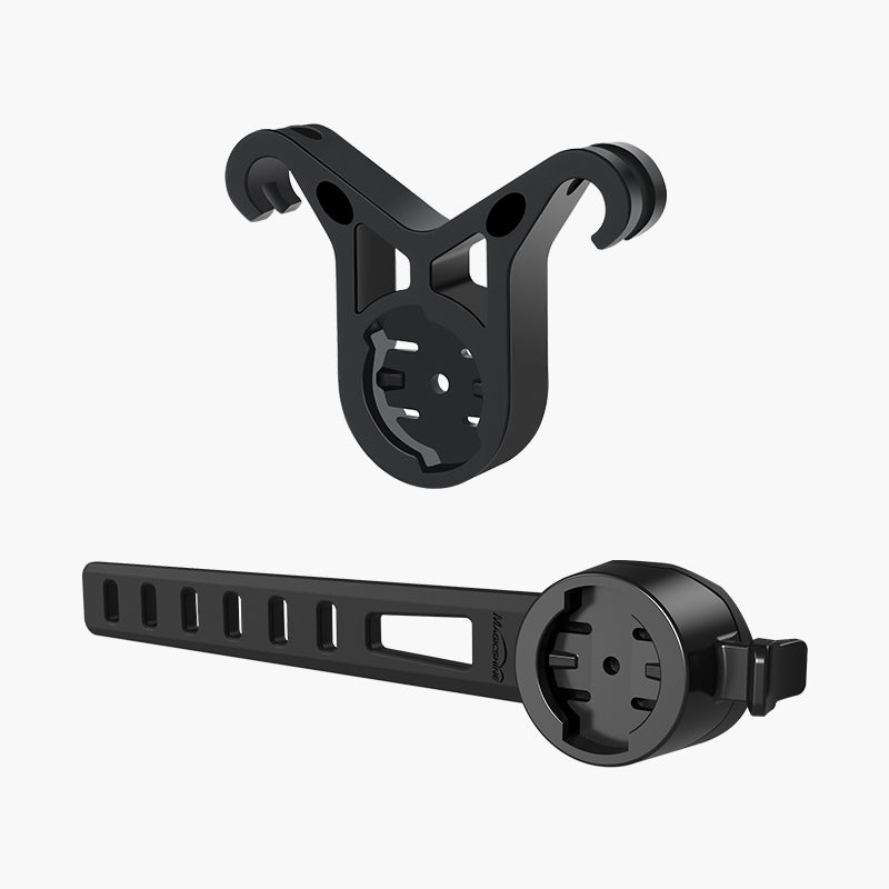 Obrázok výrobcu so sadou SEEMEE Series Taillight Mount Kit: hore strmeň pod sedlo, dole pásik na sedlovku