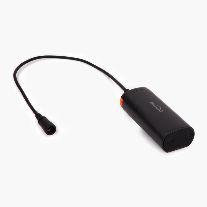 Magicshine MJ-6112 battery pack s napájacím káblom zakončeným okrúhlym konektorom 5,5 × 2,1 mm