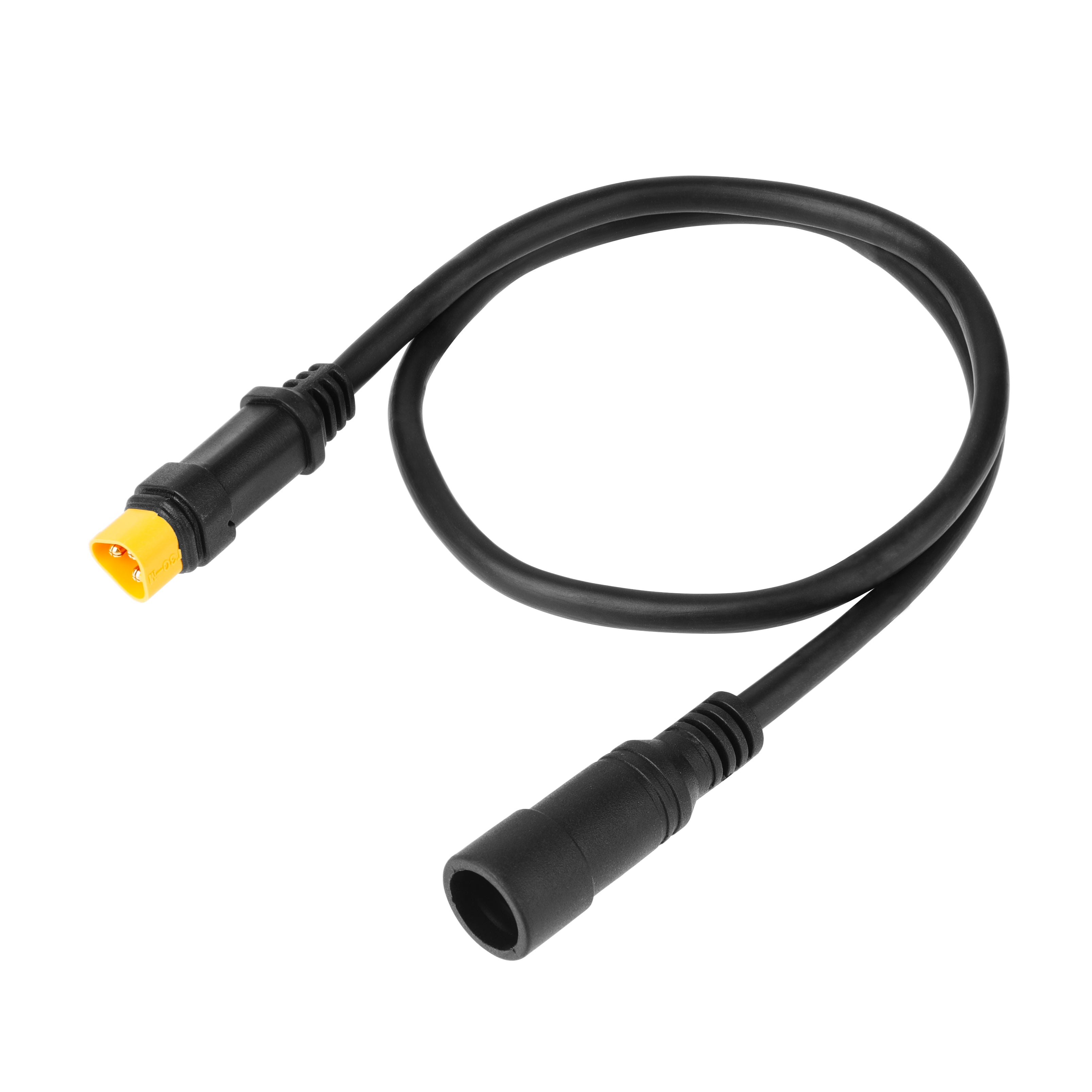 Kábel Magicshine MJ-6271 V2.0 k packu MJ-6118 V2.0: žltá trojpinová koncovka do batérie a okrúhly konektor k svetlu