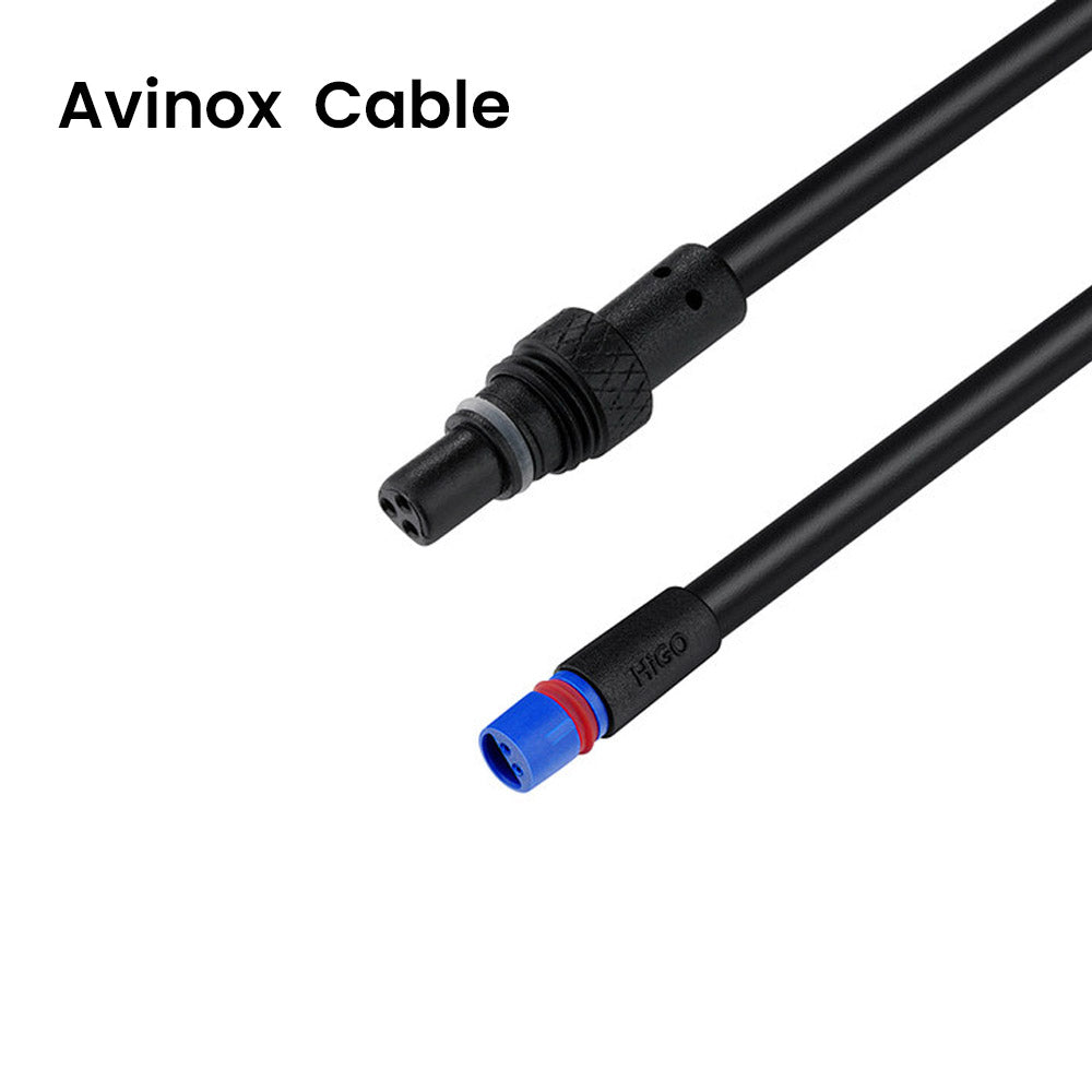Magicshine kábel pre e-bike DJI Avinox k svetlu ME 2000 V2.0 s modrým guľatým konektorom na tele HiGO