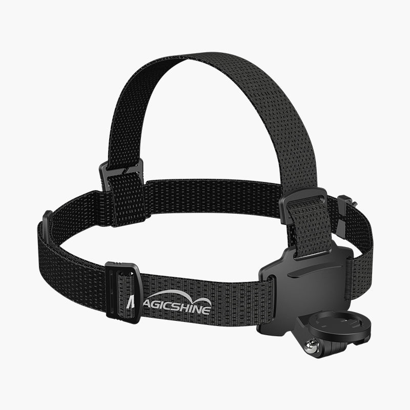 Magicshine MJ-6276 elastická čelenka so základňou GoPro a adaptérom na štvrťotáčku Garmin, logo Magicshine