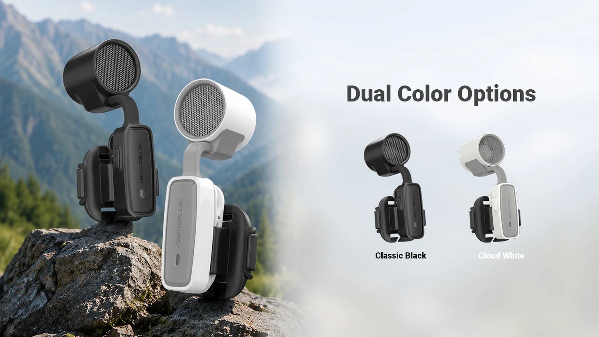 Nitecore NCF20 dve farebné verzie — Classic Black čierna a Cloud White biela; táto karta je biela verzia