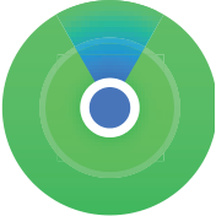 Logo siete Apple Find My — Magicshine NetFy je certifikovaný Works with Apple Find My