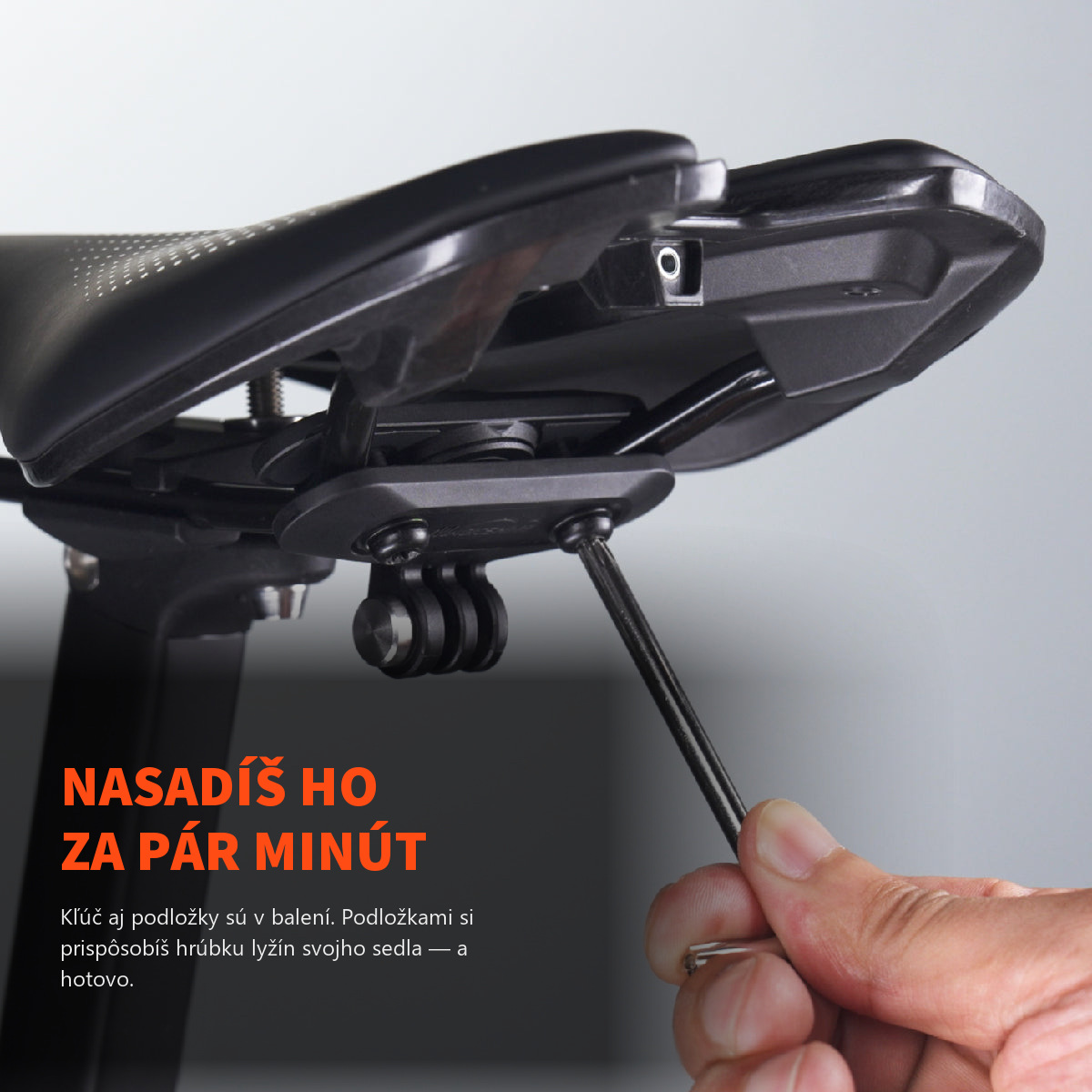 Montáž Magicshine NetFy pod sedlo bicykla priloženým kľúčom Torx