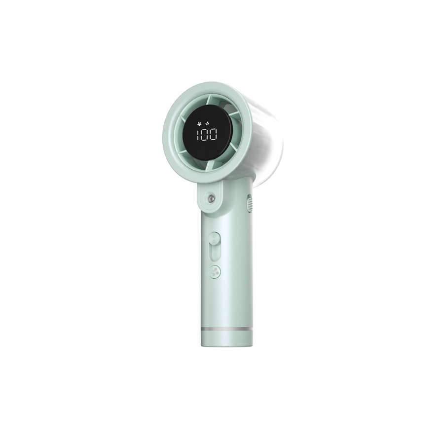 Nitecore izzCool 20 Pro v mätovo-zelenom prevedení (Mint Green), ručný ventilátor s vodnou hmlou a LED displejom