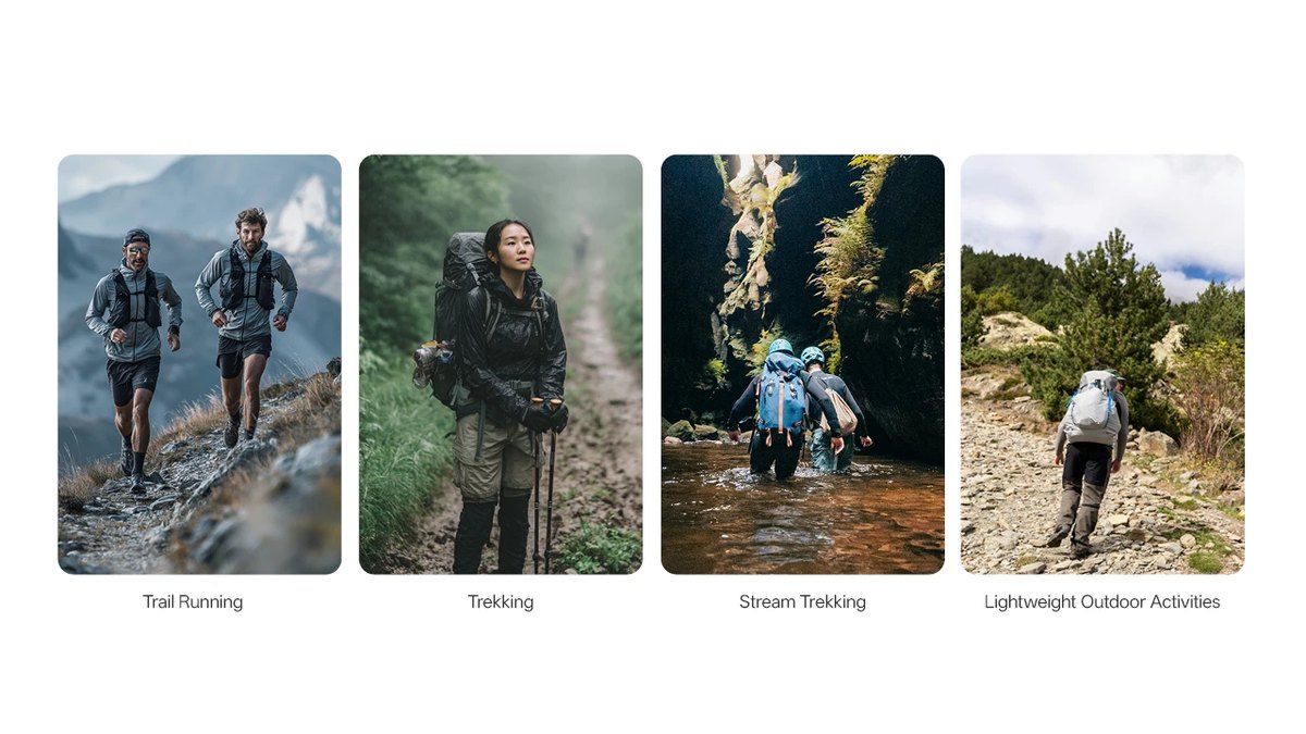 Scenáre použitia NITECORE NB10000 Gen4 — trailový beh, trekking, brodenie potokov a ultralight outdoor