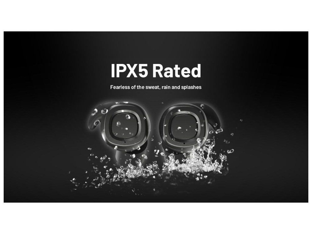 Krytie IPX5 na Nitecore NE20 — odolnosť slúchadiel proti potu, dažďu a striekajúcej vode