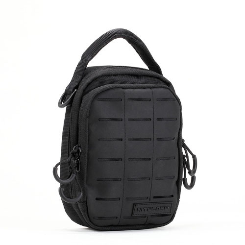 Nitecore NUP10 taktická kapsička — čierny 1000D nylon, laserovo rezaný MOLLE panel a vystužené držadlo