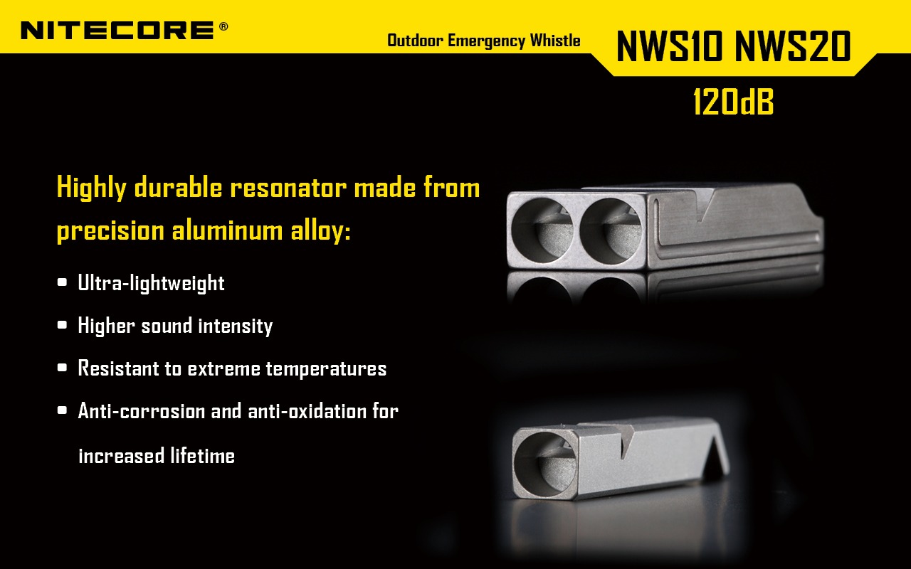 Nitecore NWS10 rezonátor z presnej hliníkovej zliatiny – odolný extrémnym teplotám, korózii a oxidácii