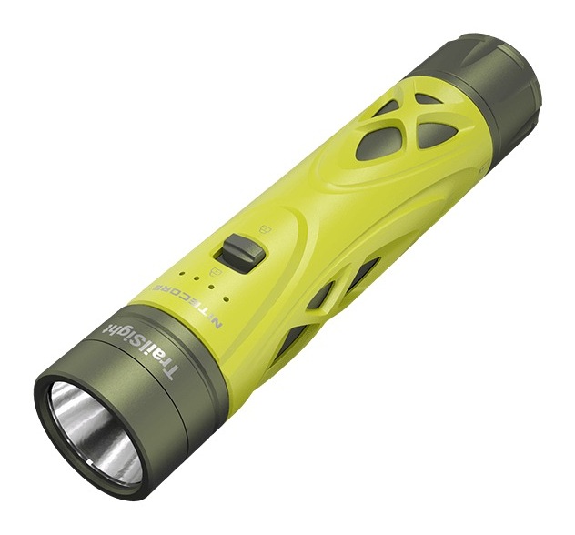 NITECORE TrailSight zelená – horčíková baterka na trailový beh so zeleným telom, olivovou hlavou a koncovkou