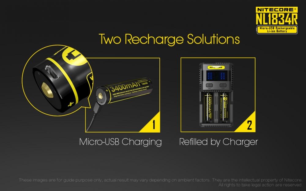 Nitecore NL1834R kapacita 3400 mAh — článok 18650 pre stabilné a dlhotrvajúce napájanie svietidiel
