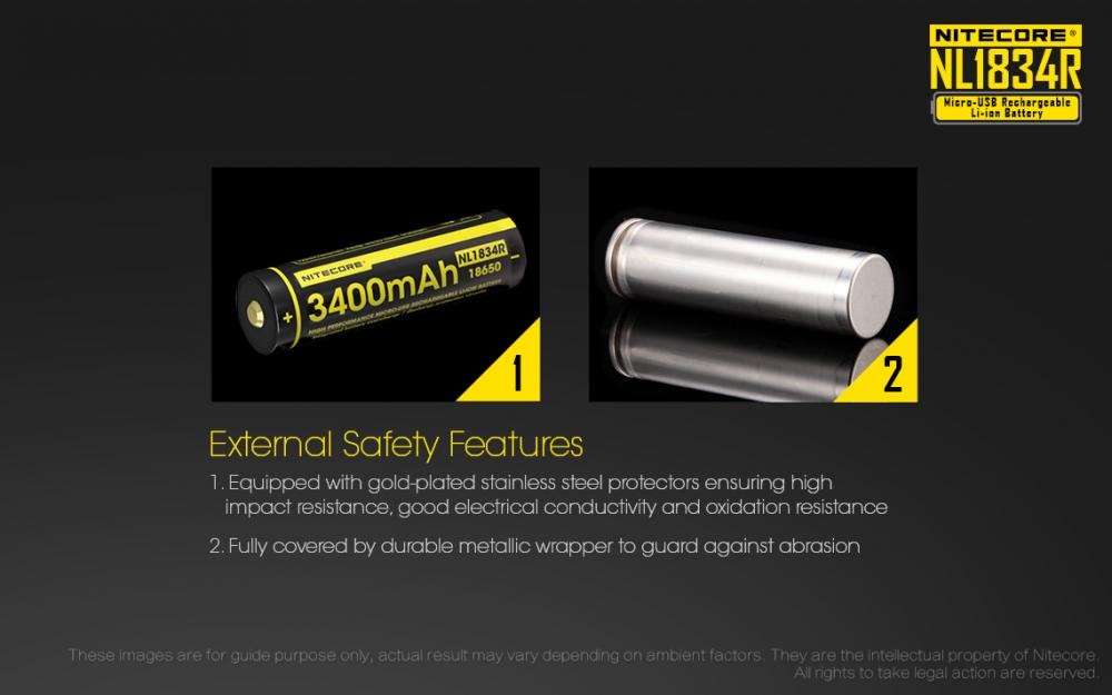 Nitecore NL1834R doska ochranného obvodu článku 18650 s kvalitným ochranným IC a výkonným MOSFET v regulácii prúdu