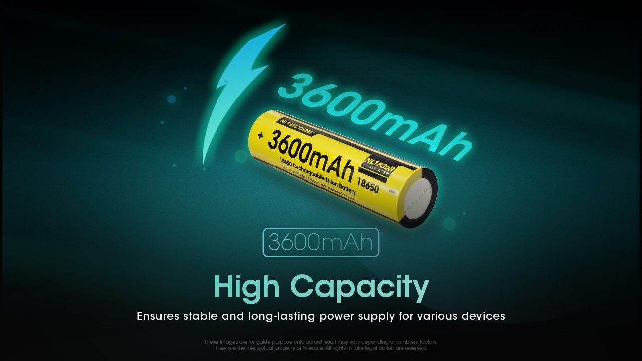 Nitecore NL1836R kapacita 3600 mAh — chránený akumulátor 18650 pre stabilné a dlhotrvajúce napájanie svietidiel