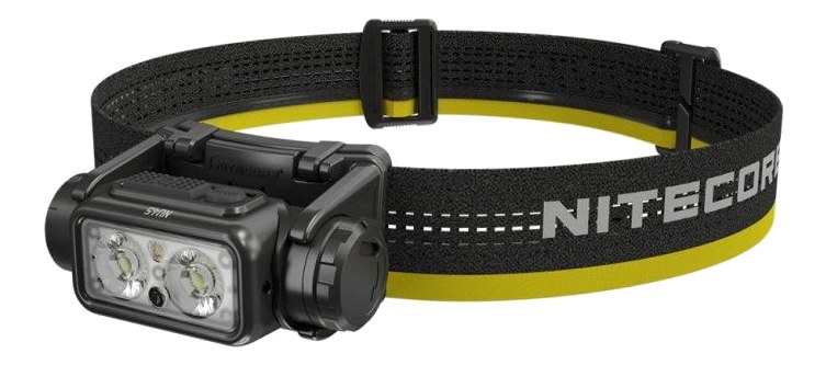 Nitecore NU45 výkonná ľahká čelovka — osem NiteLab UHE LED, čierno-žltá reflexná čelenka