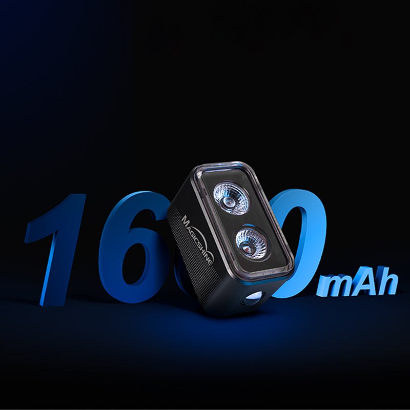 Grafika výrobcu Magicshine: zadné svetlo SEEMEE 300 s vstavaným akumulátorom 1600 mAh a nabíjaním cez USB-C