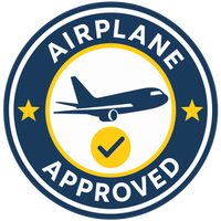 Odznak Airplane Approved — powerbanky do lietadla