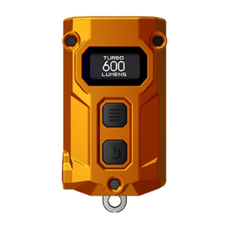 Nitecore TINI3 MCT oranžová — LED kľúčenka s OLED displejom a USB-C nabíjaním