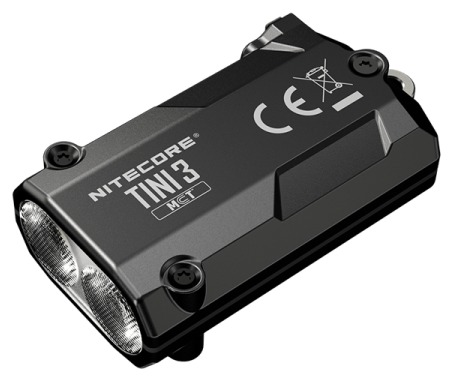 Nitecore TINI3 MCT šedá — LED kľúčenka s OLED displejom a USB-C nabíjaním