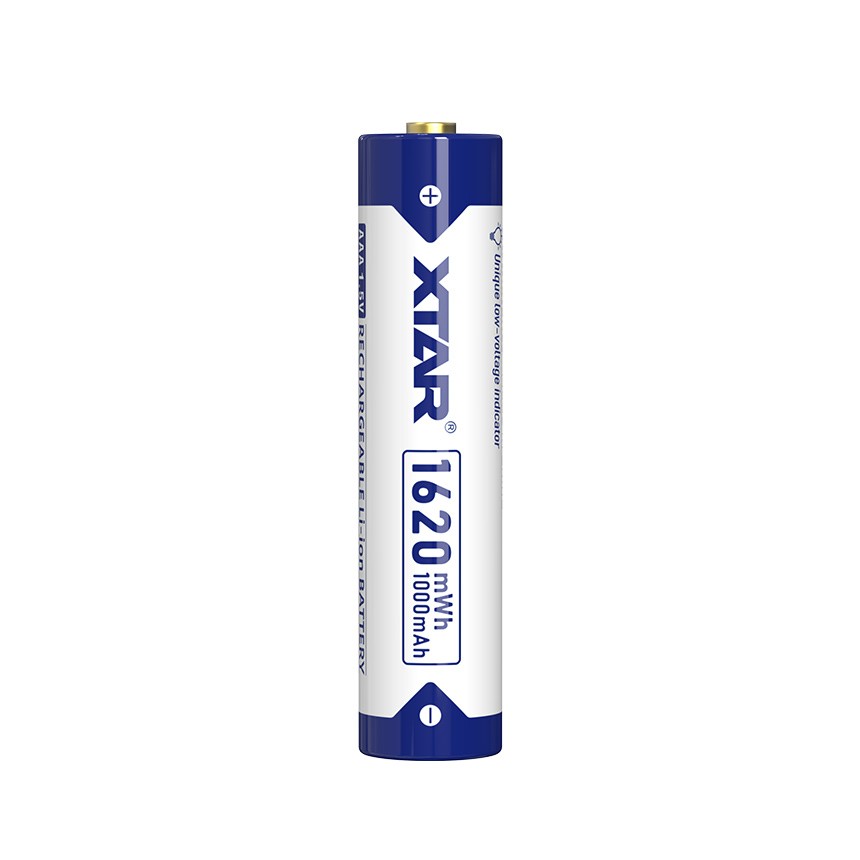 XTAR AAA 1620 mWh 1,5 V Li-ion akumulátor – jeden kus, balenie pre doplnenie chýbajúcej batérie