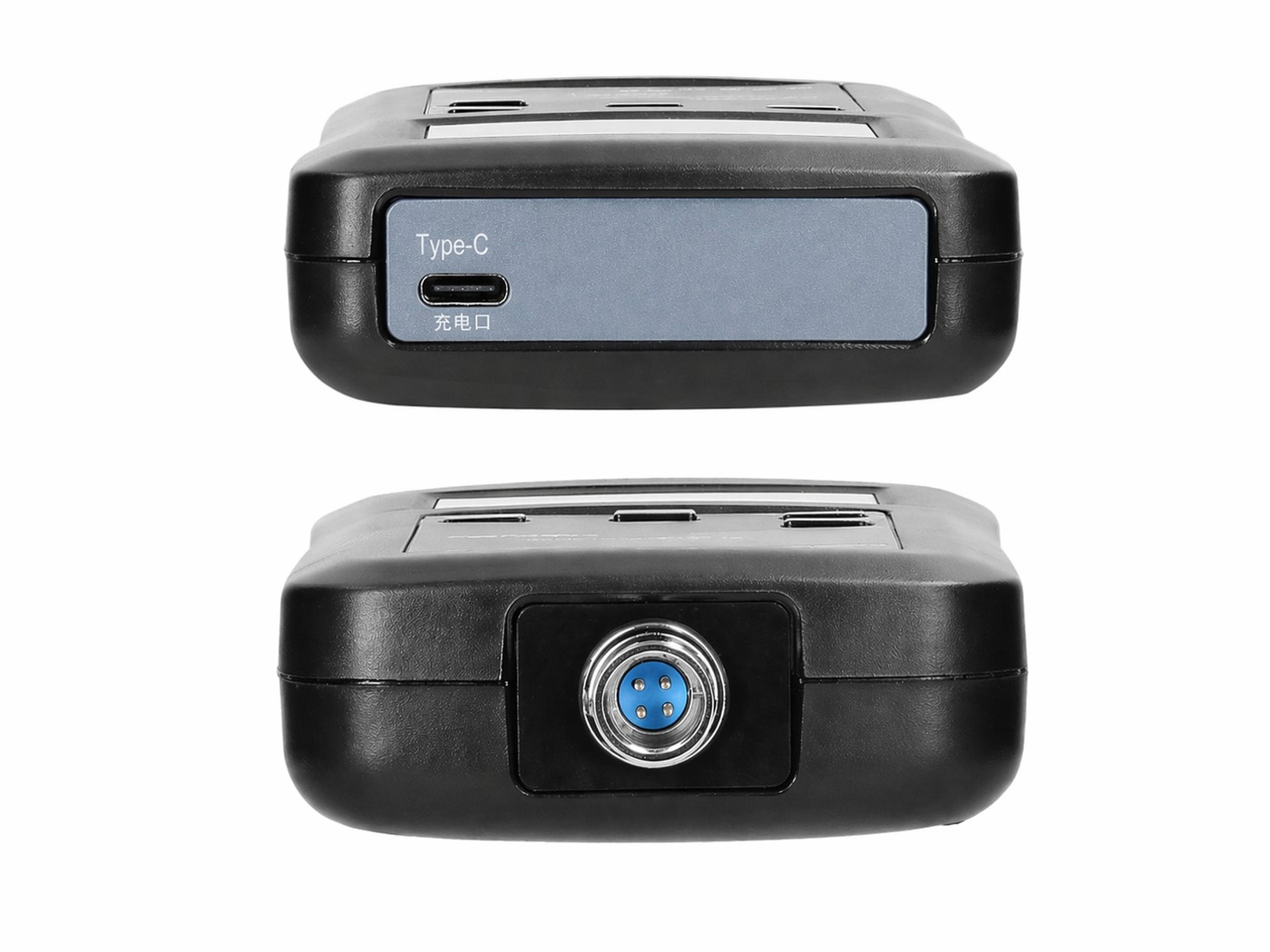 YAOREA YR1035+ port USB-C na nabíjanie a merací konektor XS10-4 na opačných hranách testera