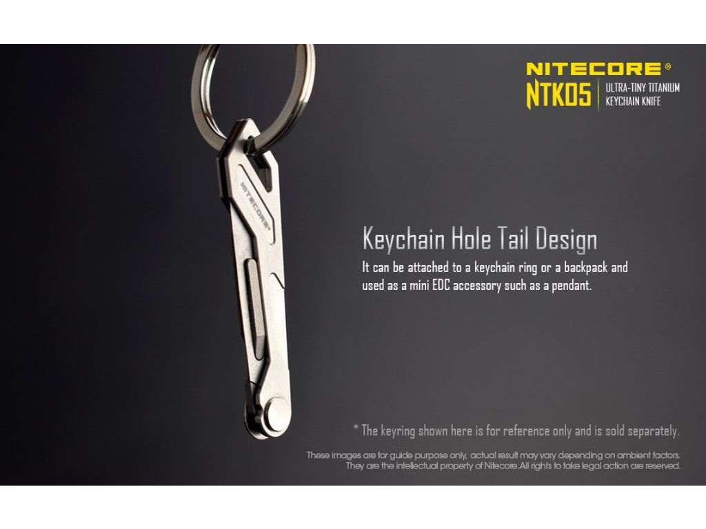 Nitecore NTK05 – otvor na konci tela na zavesenie na krúžok s kľúčmi alebo na batoh