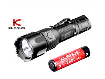 LED Baterka Klarus - XT11UV+Li-ion aku. 2600mAh - USB nabíjateľný, Praktik Set