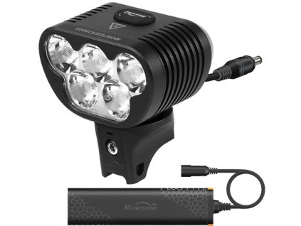 LED bicyklové svietidlo Magicshine Monteer 3500S, 3500lm + externý USB nabíjací Li-ion batériový pack 5200mAh 7,2V