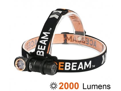LED Čelovka Acebeam H17 +1x Li-ion aku. Acebeam IMR18350 1100mAh 10A 3,7V, Micro-USB nabíjateľný