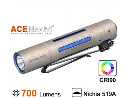 LED baterka Acebeam Rider RX 2.0 Ti AA, USB-C nabíjateľný Li-ion 14500 920mAh 3,7V - Titánium