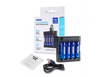 XTAR L4 pre 1,5V Li ion AA AAA 4 kusy XTAR AA 2500mAh 1,5V Li ion balenie