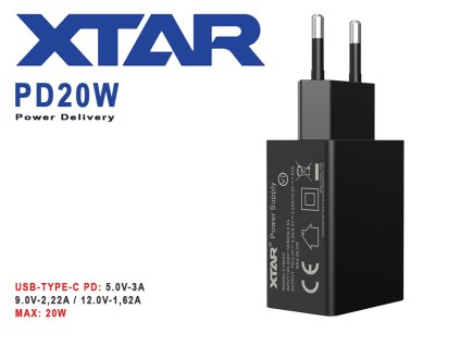 XTAR PD PD20W Power Delivery 12V 1 67A 9V 2 22A 5V 3A 20W