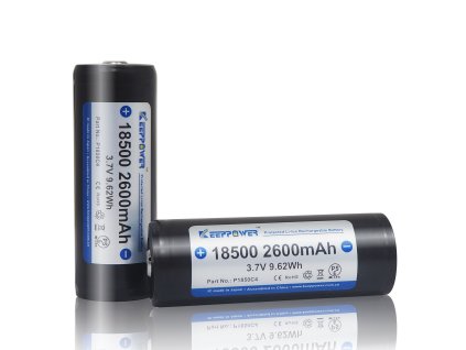 KeepPower P1850C4 18500 2600mAh Li-ion 3,7V  Button Top s ochranou 9,62Wh 5,2A SvetelnaPosta.skKeepPower P1850C4 18500 2600mAh Li ion 3,7V Button Top s ochranou 9,62Wh 5,2A SvetelnaPosta.sk