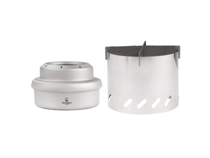 Titánový liehový varič so závetrím