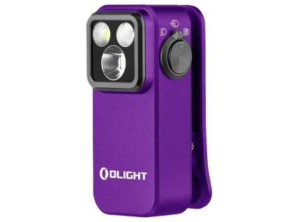 Olight Oclip Pro Purple EDC svetlo s klipom a magnetom