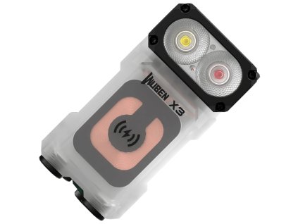 Wuben X3 Owl EDC white , GITD, 700lm OLED dislay, Wireless Charging