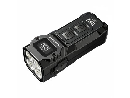 NITECORE TUP2 black - čierna Inteligentná LED kľúčenka s revolučnou MCT technológiou a OLED displejom