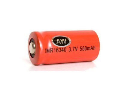 AW -  Akumulátor AW - IMR16340 (Li-Mn) 550 mAh, BUTTON, bez ochrany