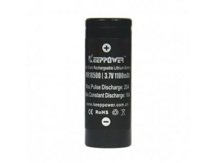 Keeppower -  Akumulátor KEEPPOWER - IMR18500 (Li-ion) 1100 mAh, FLAT, bez ochrany