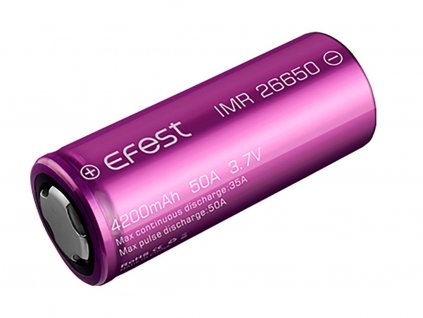 Efest -  Akumulátor EFEST - IMR26650, 4200 mAh, 3,7V, 50A, bez ochrany