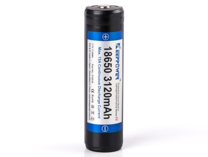 KEEPPOWER P1831R 18650, 3120 mAh, Button Top, s ochranou, 15A