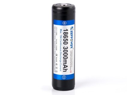 KEEPPOWER P1830R 18650, 3000 mAh, Button Top, s ochranou, 15A