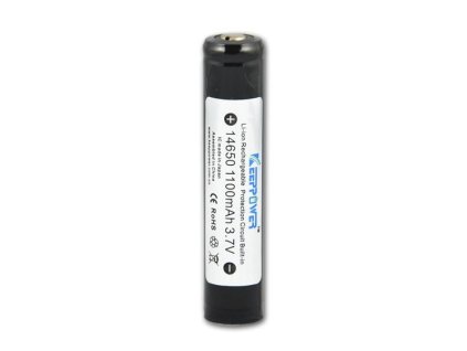 Keeppower -  Akumulátor KEEPPOWER 14650 - 1100 mAh, Button Top, 3.7V, s ochranou, 1.6A