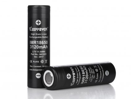 KeepPower IMR18650 18650 3120 mAh Li-ion 3,7V Flat Top bez ochrany 30A