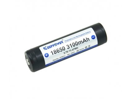 Keeppower -  Akumulátor KEEPPOWER 18650 - 3100 mAh, Button Top, 3.7V, s ochranou, 6.2A